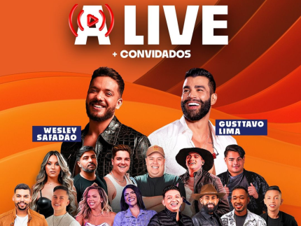 Wesley Safadão e Gusttavo Lima prometem fazer maior live de todos os tempos