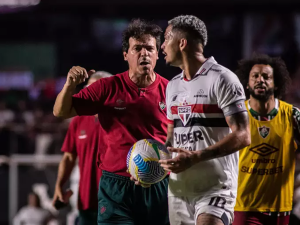 O Fluminense "perdeu a cabeça" e o jogo para o São Paulo, entrando na zona de rebaixamento. Foto: Reprodução