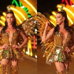 Apoline usa look dourado inspirado em Fênix no “Rancho do Maia”