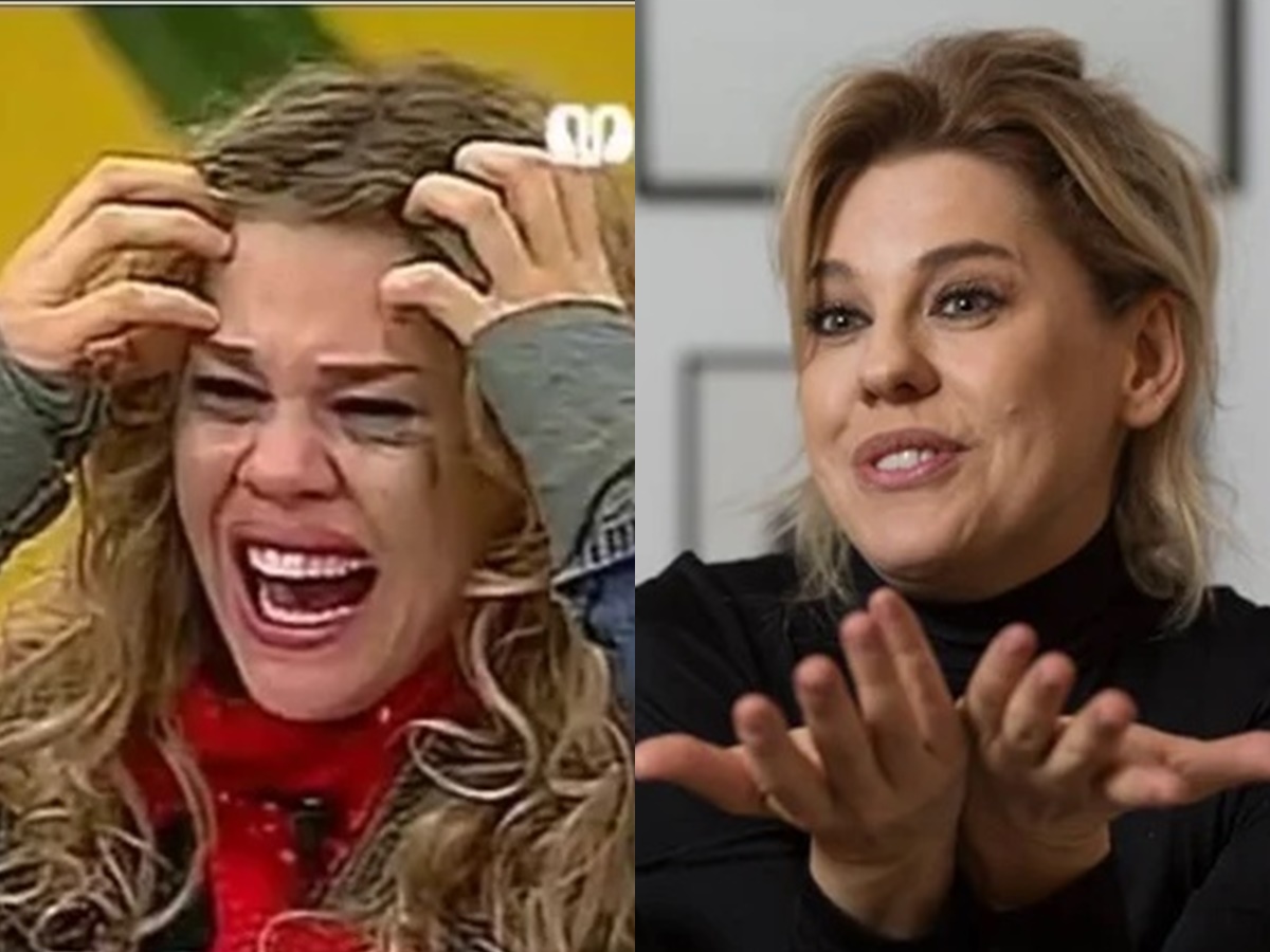 Ao Jornal Nacional, Bárbara Paz, campeã da Casa dos Artistas 1, falou sobre a relação com Silvio Santos (SBT / Globo)