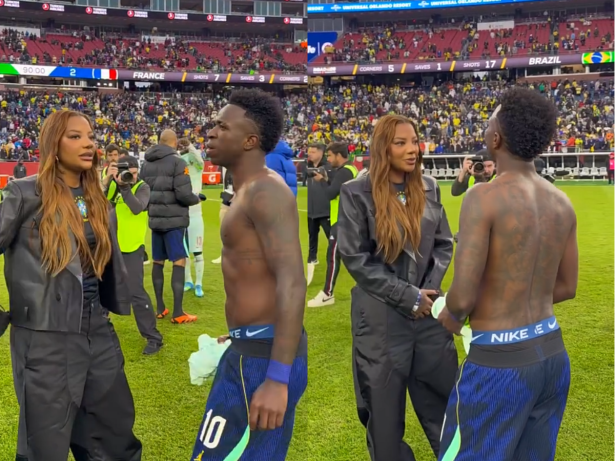 Leitura labial revela conversa entre Vini Jr. e Ludmilla após jogo do Brasil