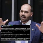 Eduardo Bolsonaro ironiza decisão de Dino sobre validade de leis estrangeiras