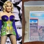 Site vende “areia do show de Madonna em Copacabana” como item colecionável