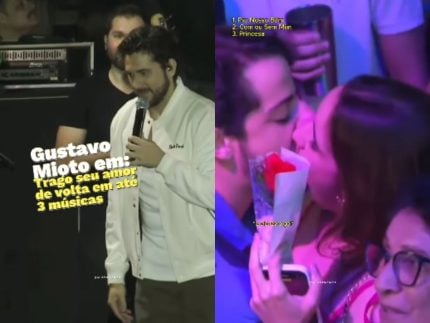 Gustavo Mioto vira cupido durante show e promove reconciliação de casal em Alagoas
