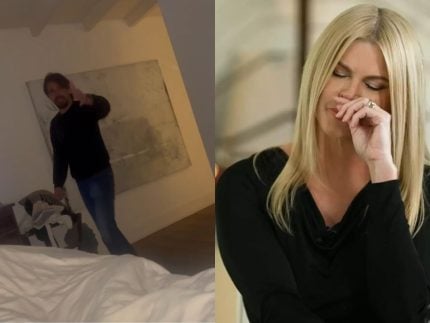 Vídeos mostram ex marido de Val Marchiori chorando após episódio de violência
