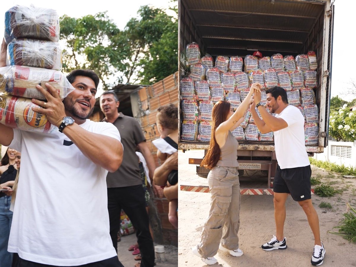 Mirela Janis e Yugnir batem recorde e doam 20 toneladas de alimentos / Divulgação 