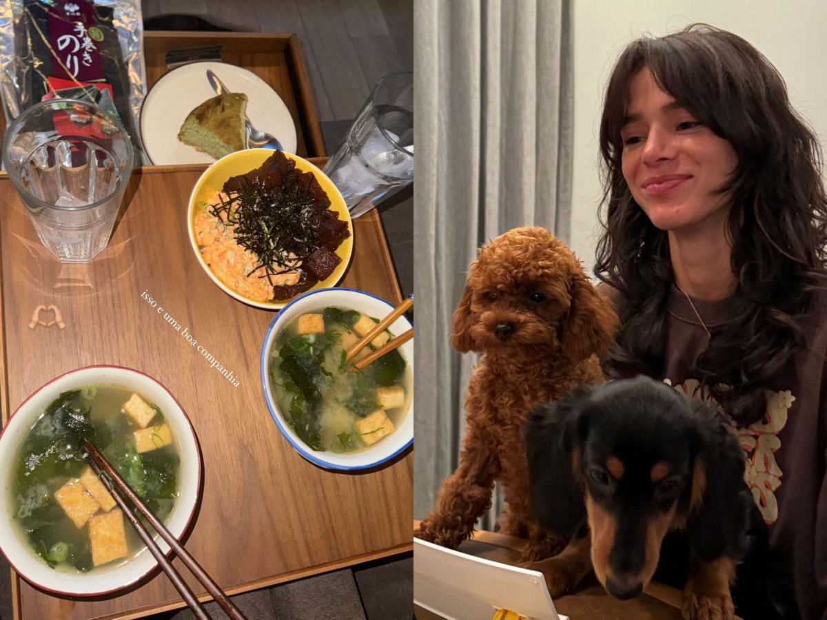 João tinha acabado de preparar um missoshiro, um prato da culinária japonesa, para almoçar com Marquezine, quando tirou a foto | Créditos: Reprodução (Instagram)