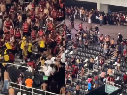 Torcedores do Flamengo brigam entre si após derrota para o Botafogo. Veja!