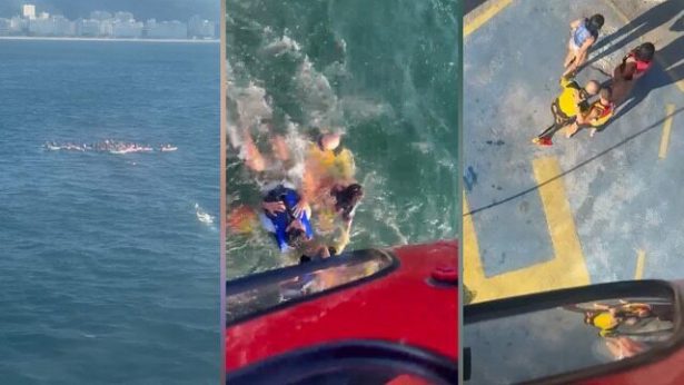 Ventania arrasta mais de 100 praticantes de stand up paddle e bombeiros são acionados
