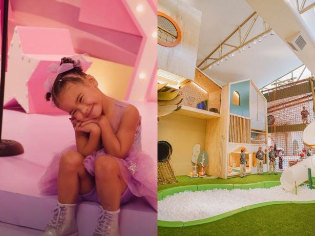 Espaço em que é realizada a festa de Mavie conta com tirolesa, oficinas e cardápio infantil