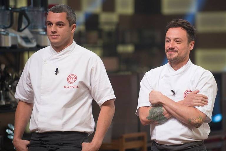 Em 2018, Rafa Gomes e Will decidiram o "Masterchef Profissionais" / Foto: Band Em 2018, Rafa Gomes e Will decidiram o "Masterchef Profissionais" / Foto: Band