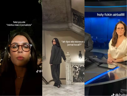"Holy Airball": conheça nova trend do TikTok que atraiu filhos de famosos 3 TV local? Que nada! A jornalista comanda até o "Jornal Nacional".