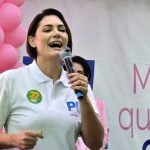 Em Goiânia, Michelle Bolsonaro diz que PT se dissolveu e chama Caiado de “velha raposa”