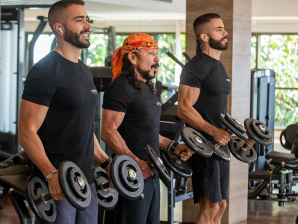 Treino em família: Bell Marques, Pipo e Rafa malham juntos e registram tudo. Veja!