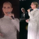 Show emblemático de Céline Dion na Torre Eiffel emociona nos minutos finais da cerimônia