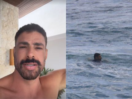 Cauã Reymond passa sufoco em mar de Bali: “Nadei por 1 hora e meia”