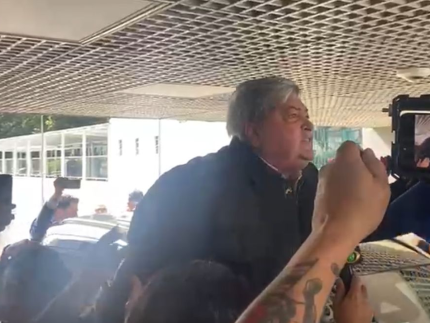 Datena discutiu com militantes em convenção do PSDB (Reprodução)