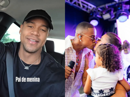 Léo Santana adia compromisso profissional para ir à festa de Dia dos Pais com a filha