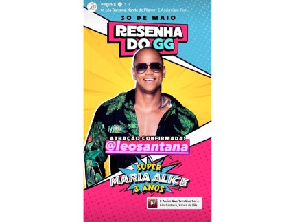 Virginia Fonseca anuncia Leo Santana como atração musical da festa de Maria Alice (Reprodução Instagram)
