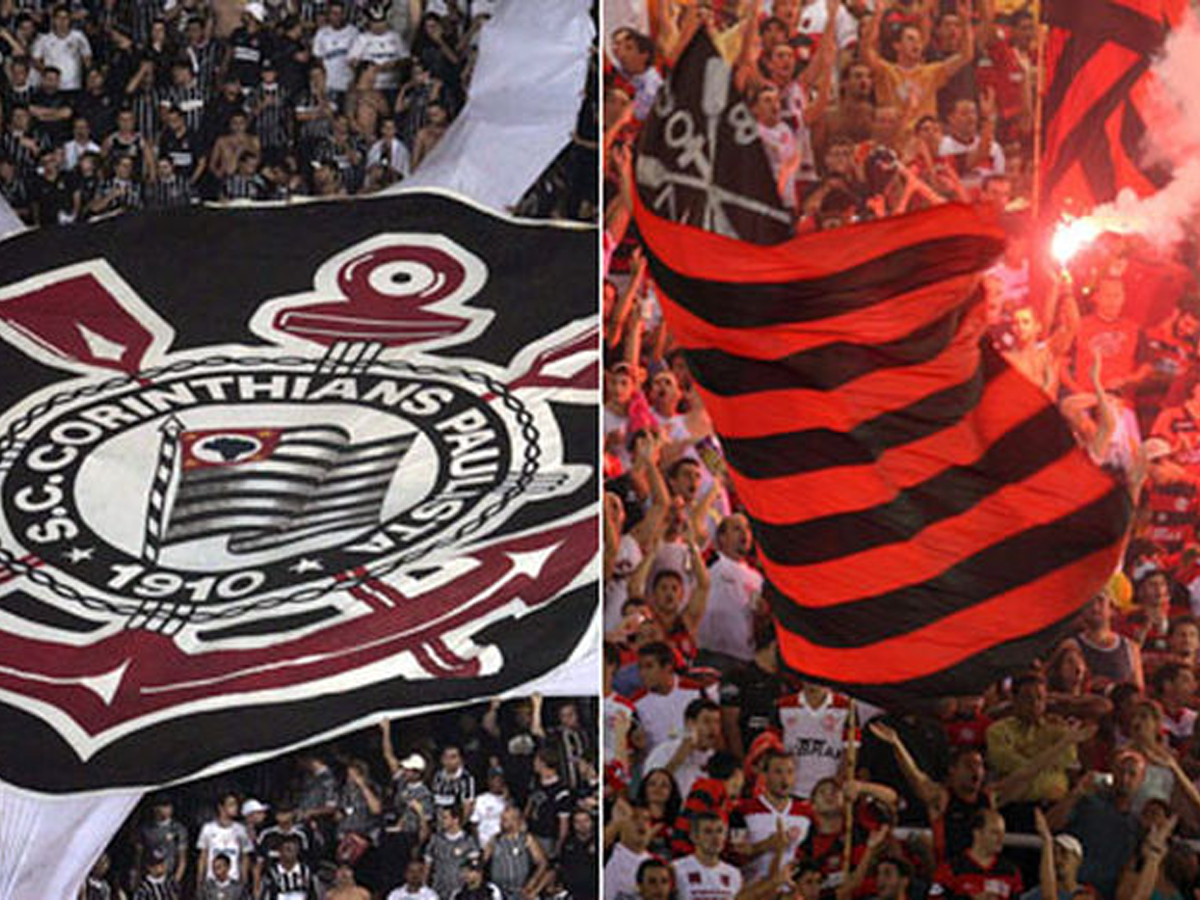 Torcidas de Flamengo e Corinthians são as que melhor avaliam a arbitragem. Foto: Reprodução Torcidas de Flamengo e Corinthians são as que melhor avaliam a arbitragem. Foto: Reprodução