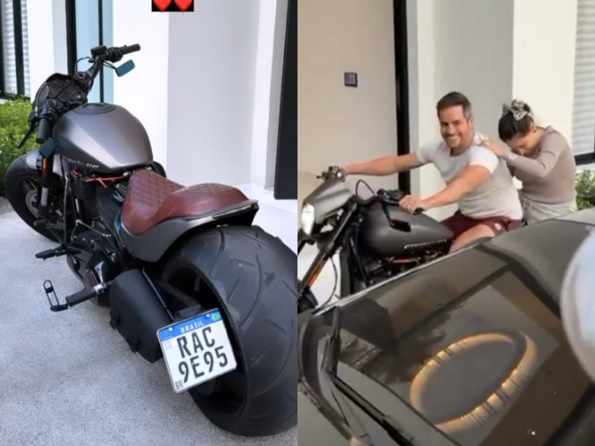 Carlinhos Maia ganha uma moto de presente de aniversário de Simone e Kaká (Reprodução/Montagem)