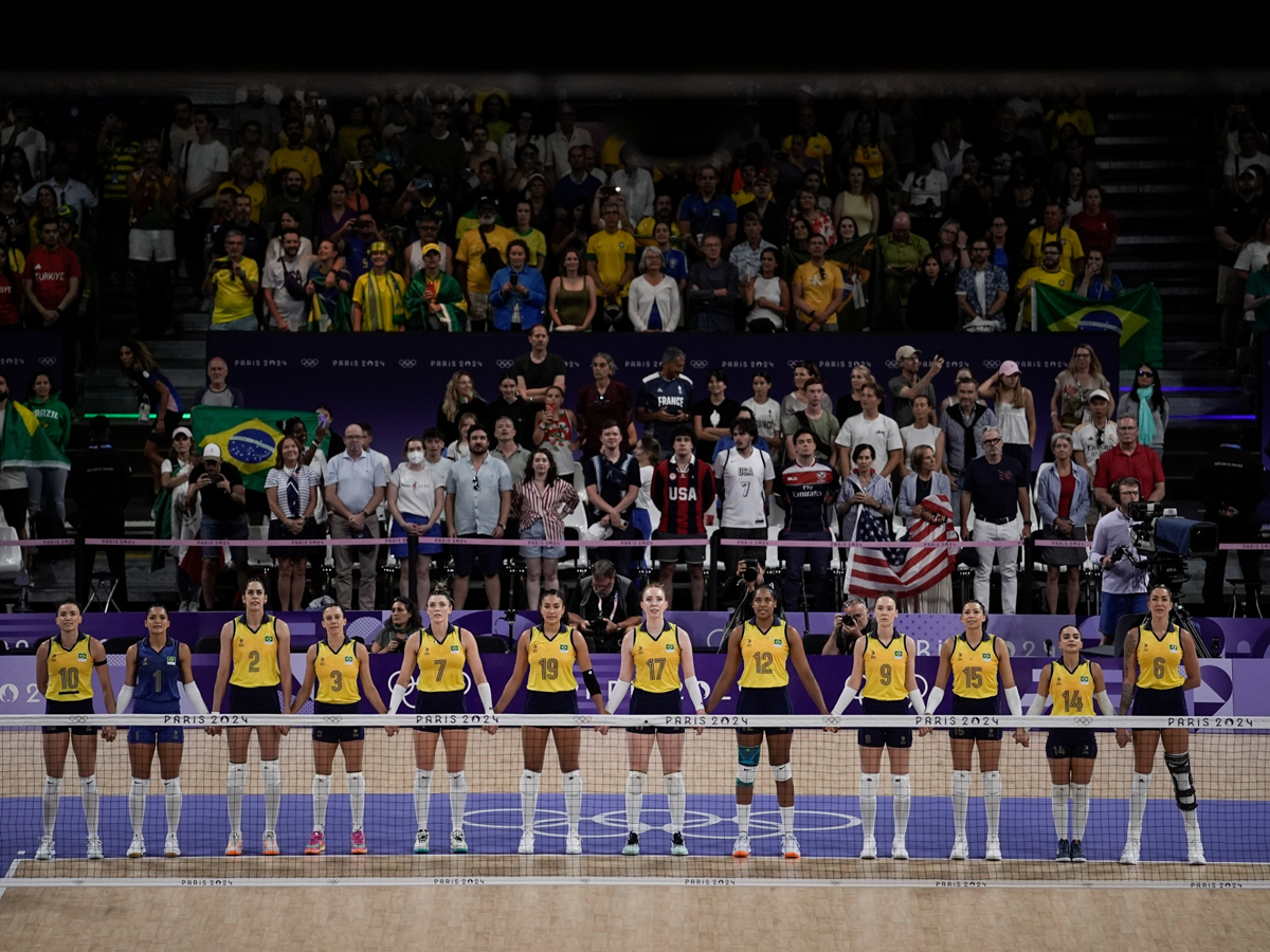 Brasil enfrentou os EUA pela semifinal do vôlei feminino, nas Olimpíadas de Paris (Alexandre Loureiro/COB)