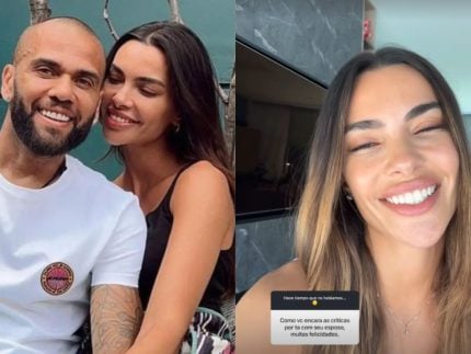 Joana Sanz responde como encara críticas por ainda estar casada com Daniel Alves