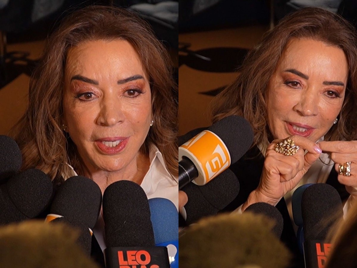 Íris Abravanel em entrevista durante a coletiva de imprensa de A Caverna Encantada, nova novela do SBT (Portal LeoDias)