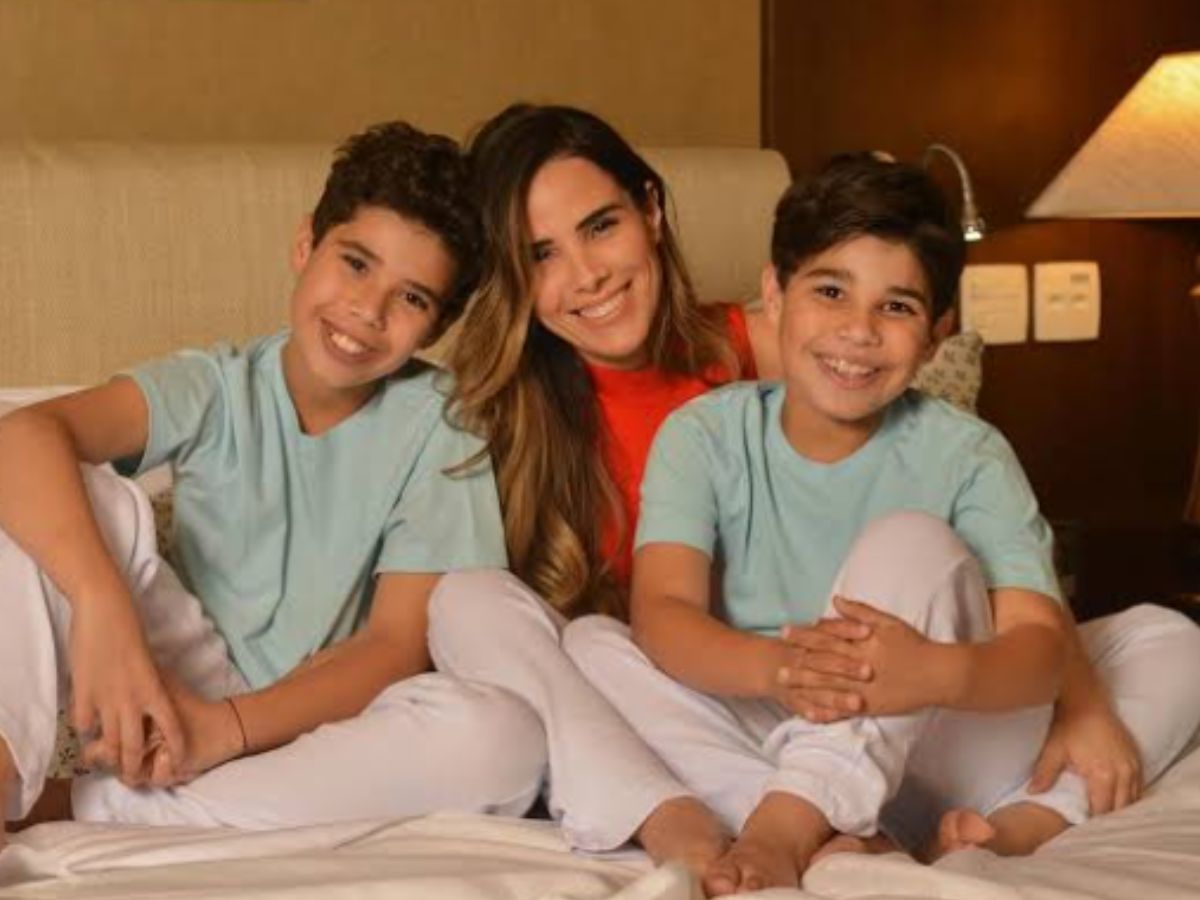 Wanessa e os filhos (Reprodução)
