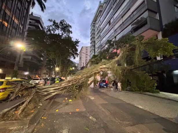Quase 500 mil clientes seguem sem luz após forte vendaval no RJ; transporte também é atingido