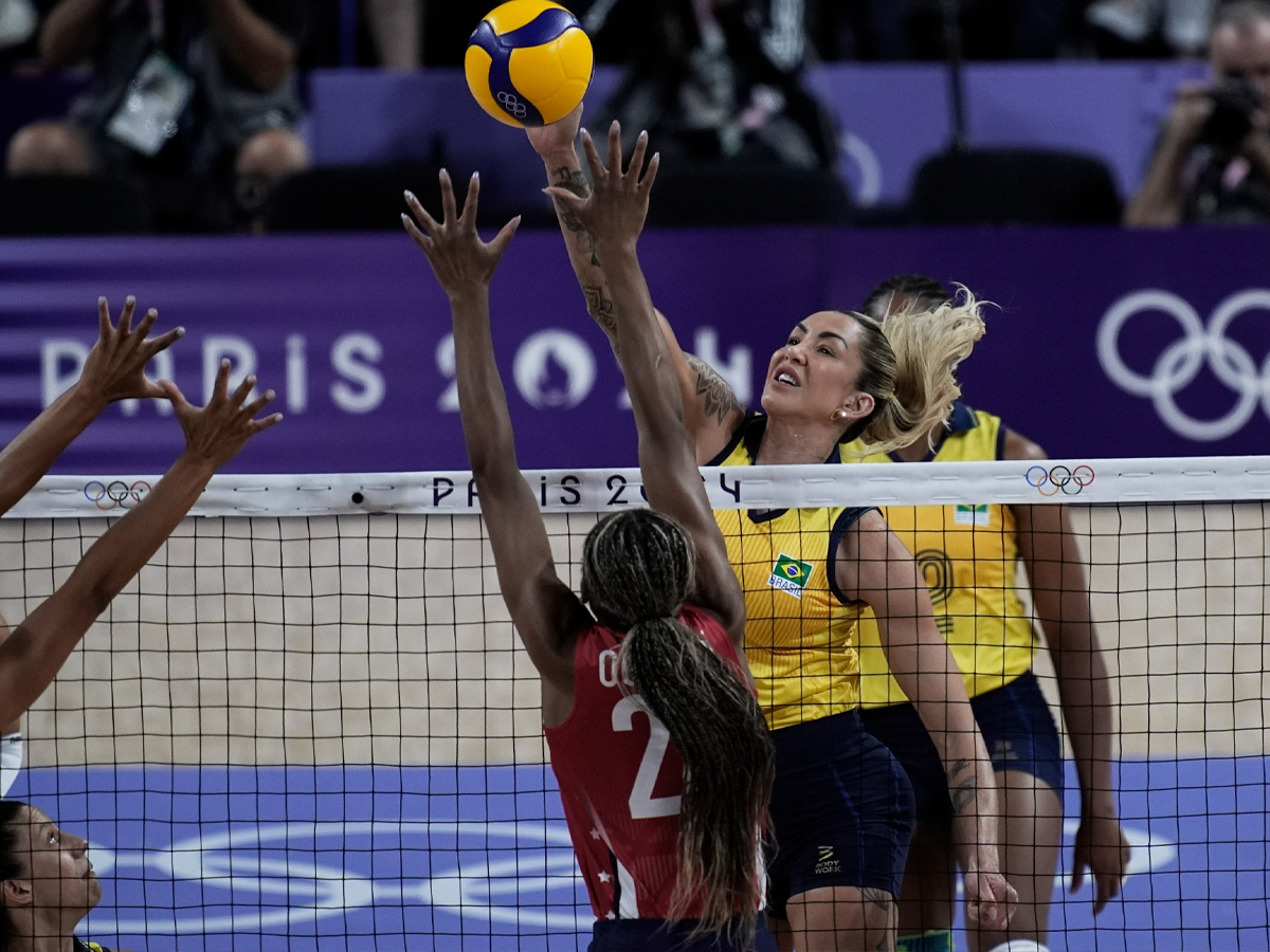 Brasil enfrentou os EUA pela semifinal do vôlei feminino, nas Olimpíadas de Paris (Alexandre Loureiro/COB)