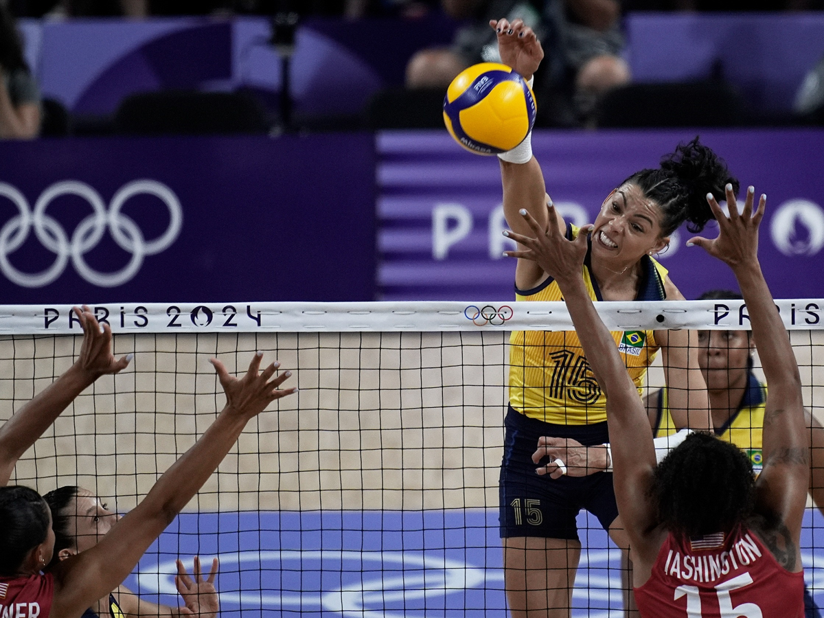 Brasil enfrentou os EUA pela semifinal do vôlei feminino, nas Olimpíadas de Paris (Alexandre Loureiro/COB)