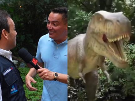 Prefeito de Miguel Pereira e estrelas de filme de Luccas Neto mostram Terra dos Dinos