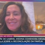 Mãe de Medina celebra jornada do filho até o bronze e encerra assunto de má relação