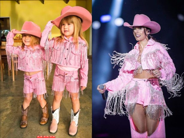 Filhas de Virginia, Maria Alice e Maria Flor encantam com figurino idêntico ao de Ana Castela