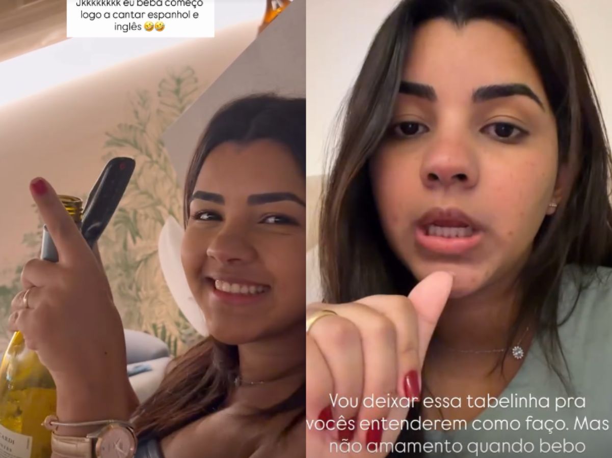 Ary Mirelle explica como consome bebidas alcoólicas enquanto ainda amamenta