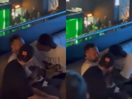 Neymar cai no choro em show de Thiaguinho ao descobrir eliminação do Brasil na Copa América, amigos o consolam (Portal LeoDias)