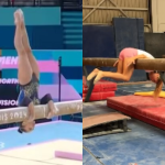 Ginástica: Americana tenta fazer movimento que leva o nome de Julia Soares e viraliza