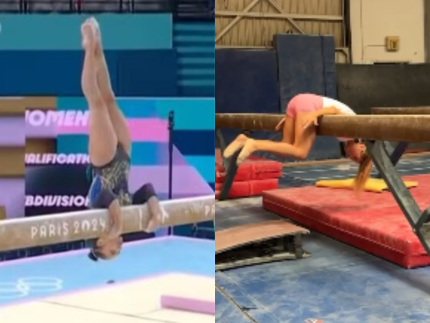 Ginástica: Americana tenta fazer movimento que leva o nome de Julia Soares e viraliza