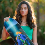 Paris 2024: Rayssa Leal revela desenho de skate com foco na natureza