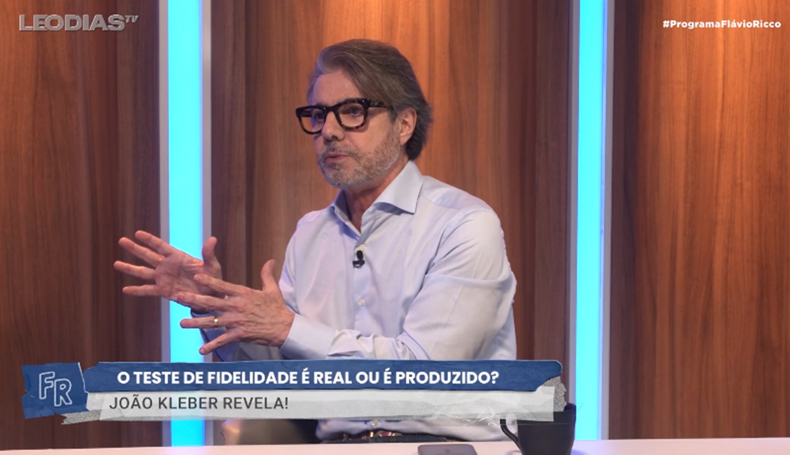 Apresentador João Kléber em entrevista ao "Programa Flávio Ricco" / LeoDias TV 