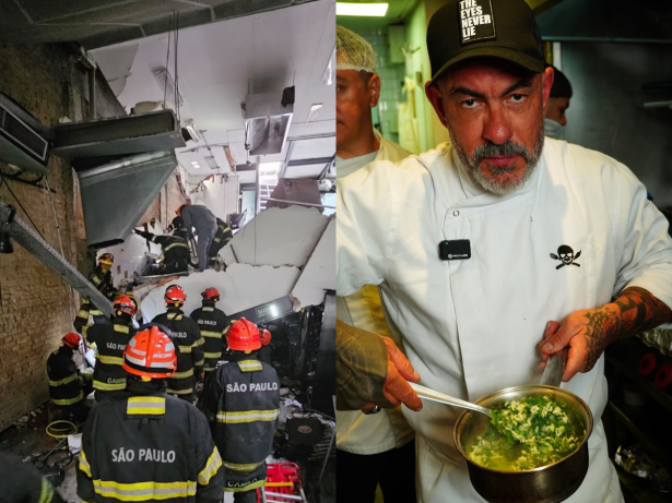 Bombeiros dizem que restaurante com menu assinado por Fogaça não explodiu; mezanino desabou