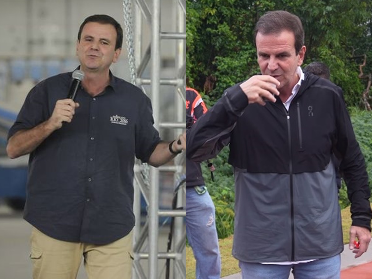 Eduardo Paes, prefeito do Rio, perdeu 30 kg usando remédio e praticando atividade física; veja o antes e depois do emagrecimento (Reprodução / Montagem portal LeoDias)