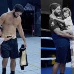 Duda Nagle leva a filha, Zoe, em sua preparação para luta contra Popó Freitas