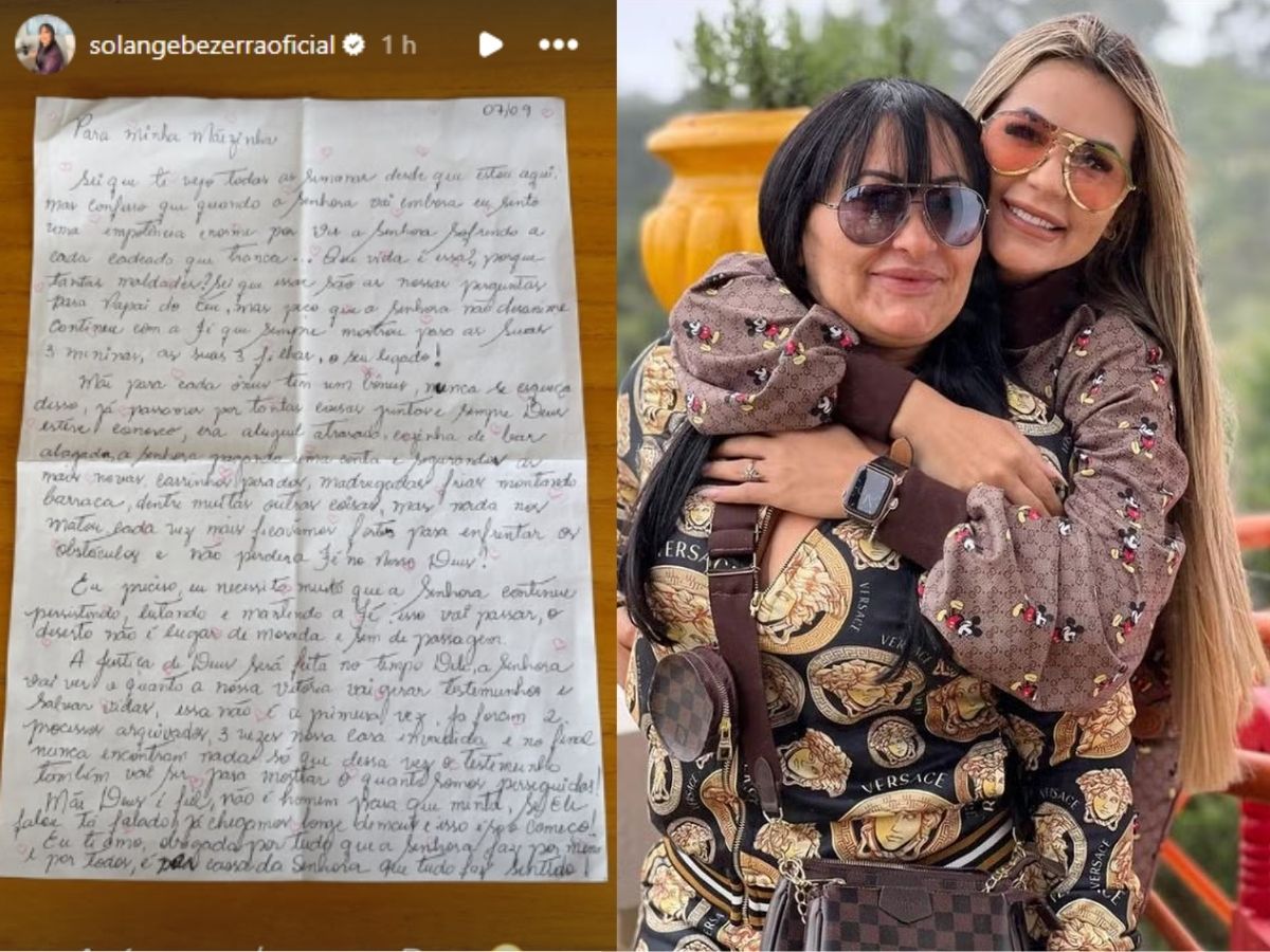 Deolane Bezerra escreve carta emocionante à mãe da prisão