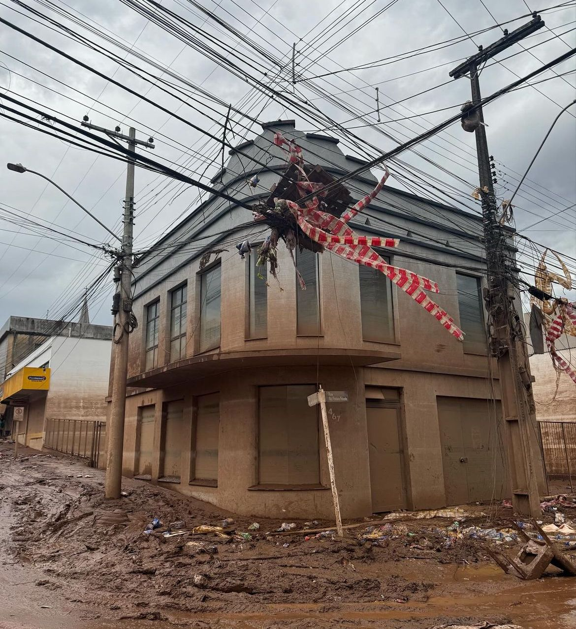 Enchentes Rio Grande do Sul na cidade Arroio do Meio. Reprodução.