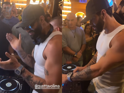 Gusttavo Lima ataca de DJ em bar de Goiânia e reúne multidão