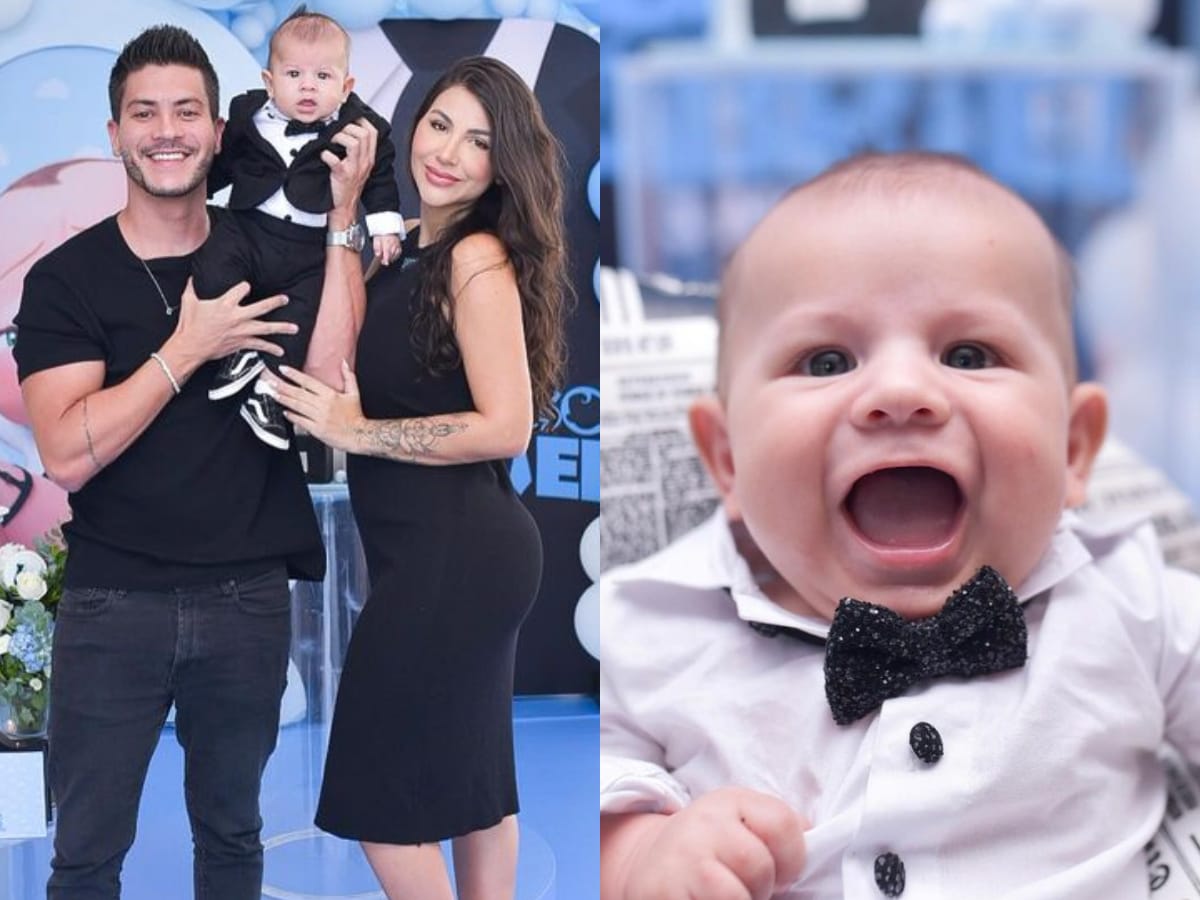 Gabriel completa 3 meses ao lado de Arthur e Jheny