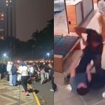 Vizinhos de Aline Mineiro realizam manifestação em condomínio após caso de agressão
