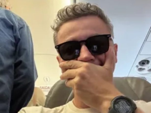Lucas Lima brinca ao pegar voo com outros famosos: “Se cair, nem sou citado”